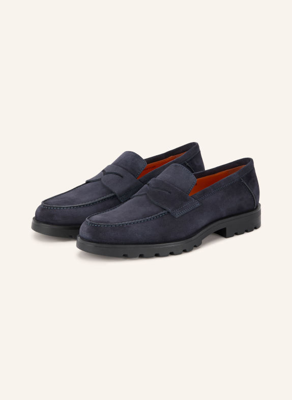 Santoni Penny loafers DONKERBLAUW
