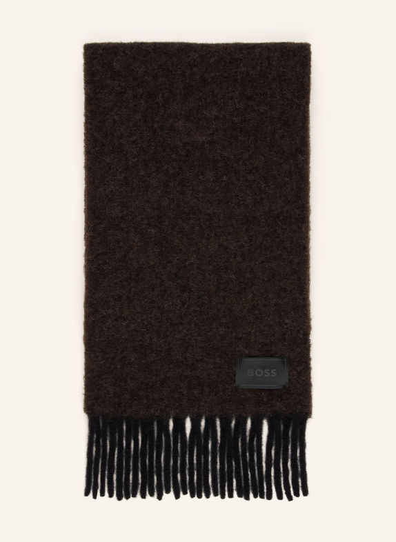 BOSS YULYETTE scarf DARK GRAY / BLACK
