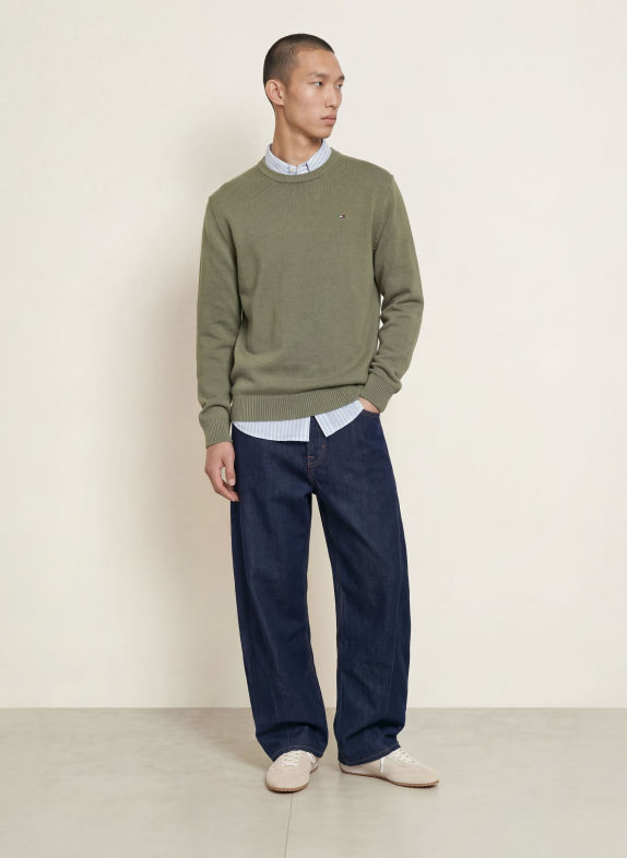 TOMMY JEANS pulover OLIV