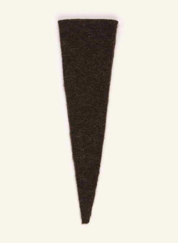 SAMSØE  SAMSØE SANOR scarf with alpaca DARK BROWN