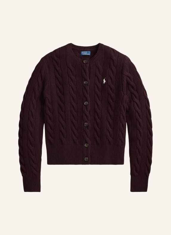 POLO RALPH LAUREN Strickjacke DUNKELROT