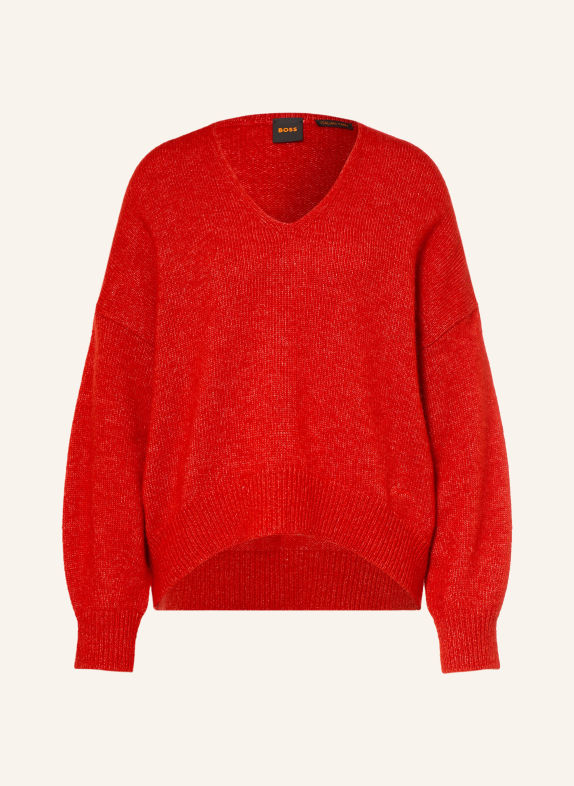 BOSS Trui met alpaca ROOD