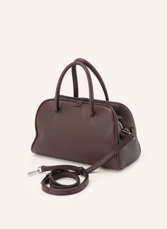 JACQUEMUS Handtas LE PETIT TURISMO MARRON FONCÉ / ZILVER