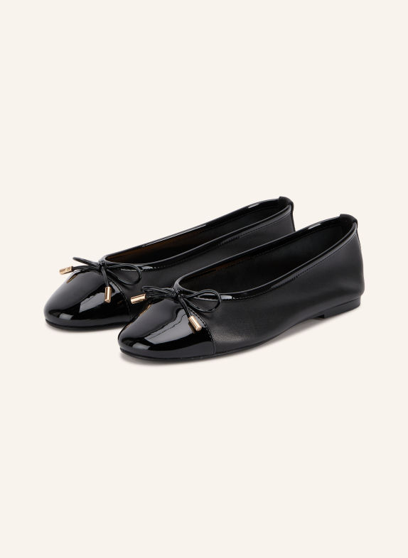INUOVO Lackballerinas SCHWARZ / GOLD