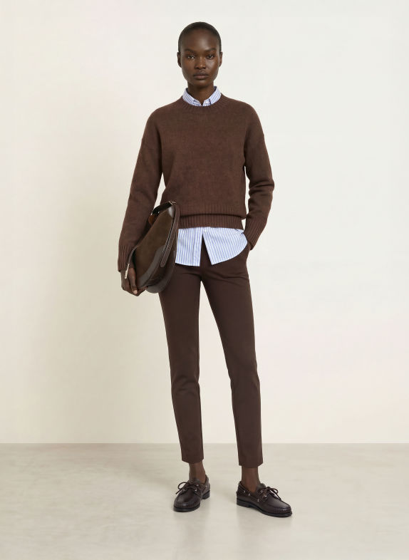 MASON'S Jersey pants NEW YORK DARK BROWN