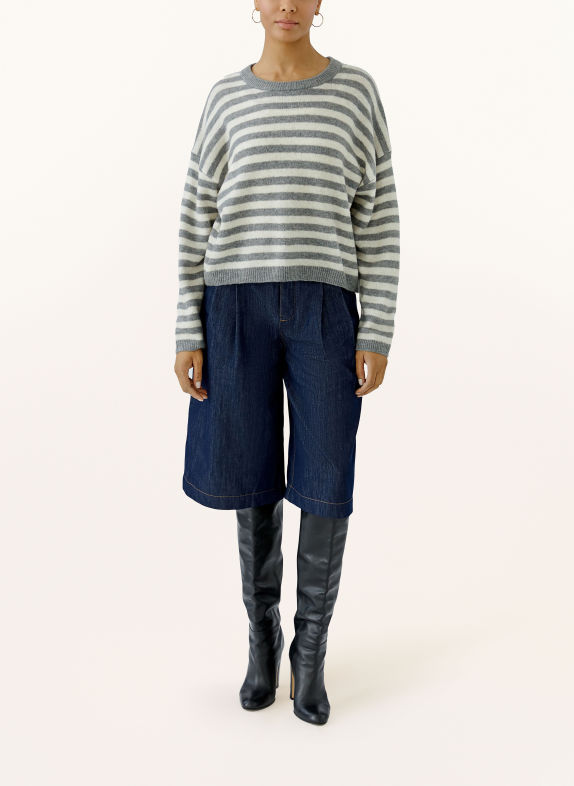 oui pull-over GRIS / BLANC
