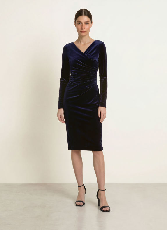 TALBOT RUNHOF Velvet cocktail dress 436 MOONLIGHT