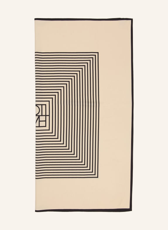 TOTEME Silk scarf CREAM / BLACK