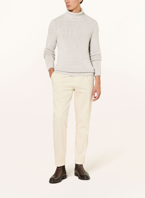 windsor. Pull à col roulé en cachemire ECOSIO GRIS CLAIR