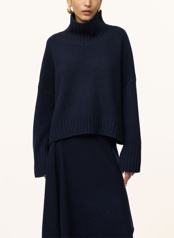 SOFT GOAT Rollkragenpullover aus Cashmere DUNKELBLAU