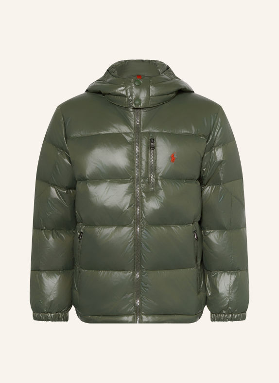POLO RALPH LAUREN Dunjakke med aftagelig hætte OLIVEN