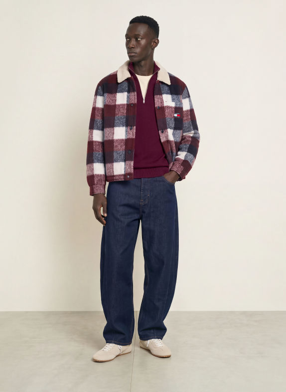 TOMMY JEANS Troyer DUNKELROT