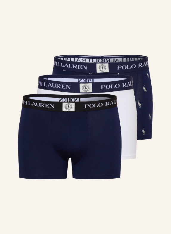 POLO RALPH LAUREN 3-pack boxershorts DONKERBLAUW / WIT