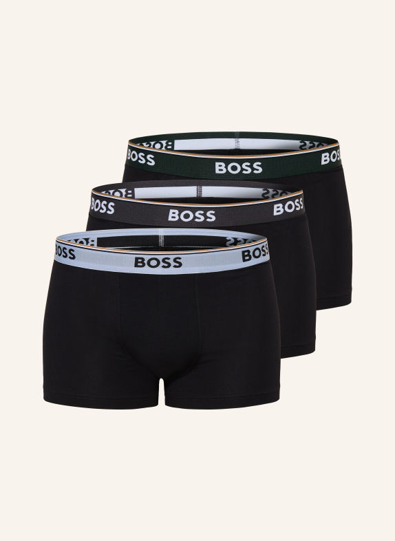 BOSS 3-pack boxershorts POWER ZWART