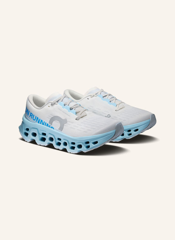 On Hardloopschoenen CLOUDMONSTER 3 WIT / LICHTBLAUW