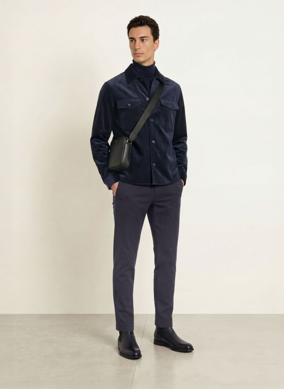 BOSS Chino KAITON Slim Fit GRANATOWY