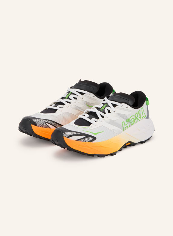 HOKA SPEEDGOAT 7 Trail Running Shoes WHITE / NEON GREEN / BLACK
