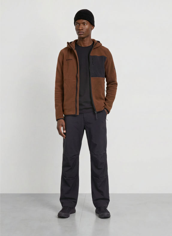 MAMMUT Fleecejas TAMARO BRUIN / DONKERGRIJS