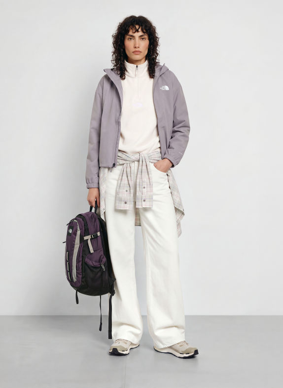 THE NORTH FACE Veste de pluie QUEST MONO CROPPED GRIS