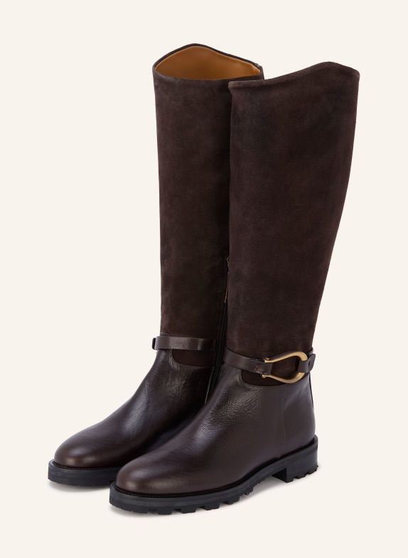 ROBERTO FESTA Boots NIA DARK BROWN / GOLD