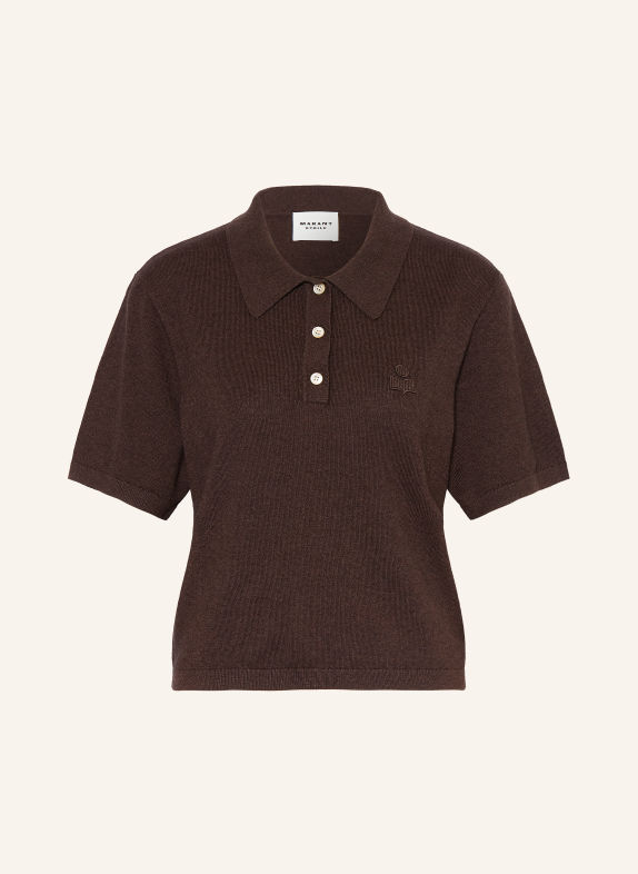 MARANT ÉTOILE Strick-Poloshirt ALTHEA DUNKELBRAUN