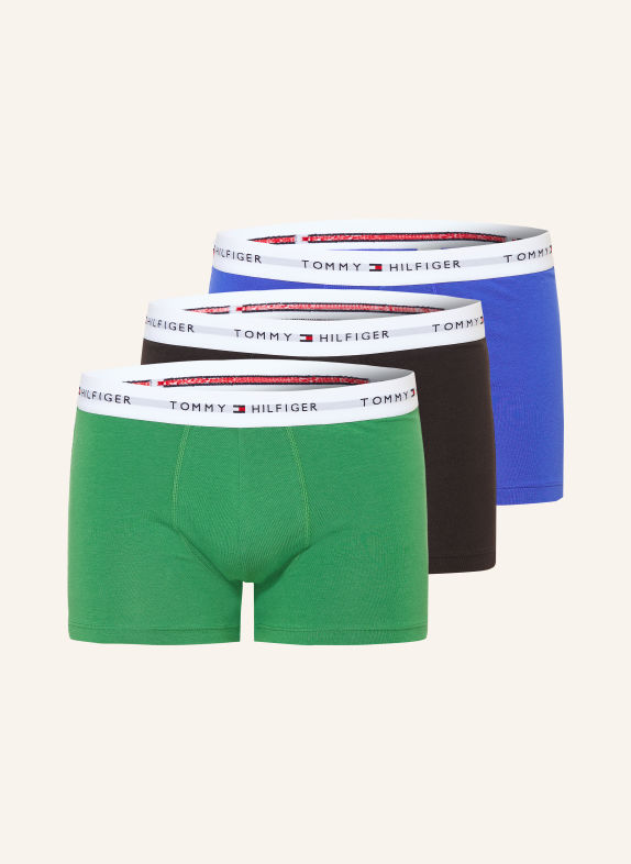 TOMMY HILFIGER 3-pack boxershorts BLAUW / GROEN / ZWART