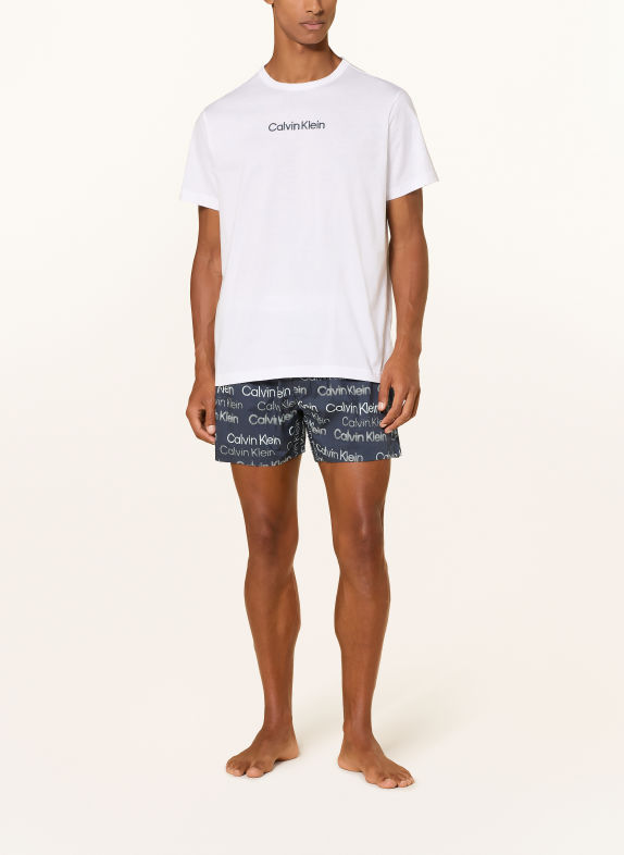 Calvin Klein Shorty-pyjamas HVID / MØRKEBLÅ