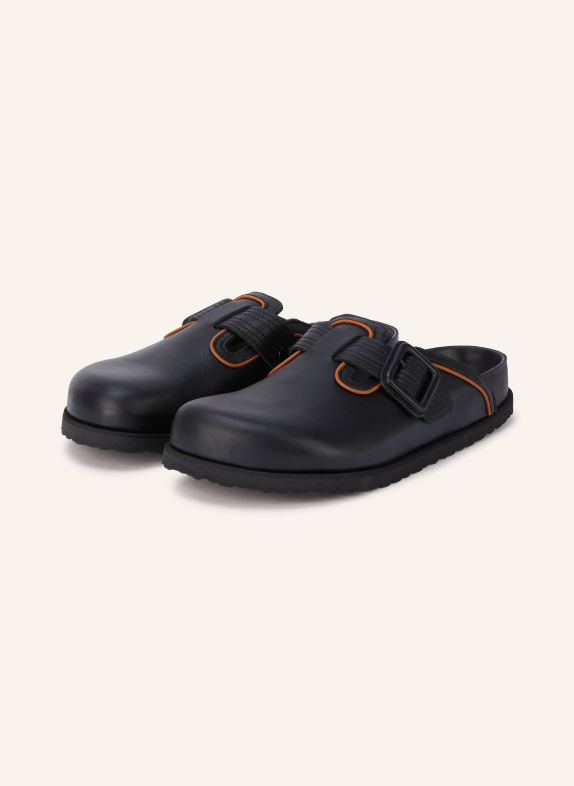 1774 BIRKENSTOCK Mule BOSTON LEATHER BUCKLE CZARNY / KONIAKOWY