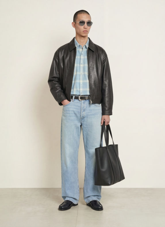 COLE BUXTON Overhemd Comfort Fit met studs LICHTBLAUW / WIT