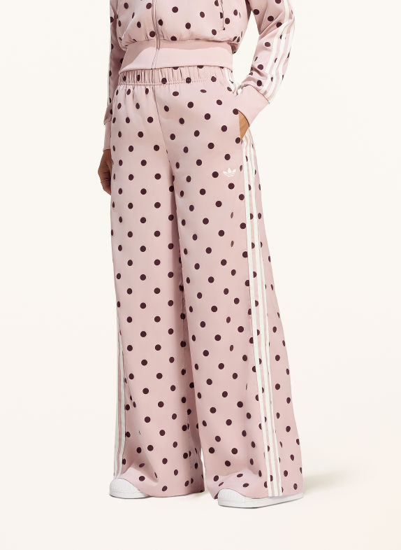 adidas Originals Satin Polka Dot Wide-Leg Pants ROSE / DARK RED
