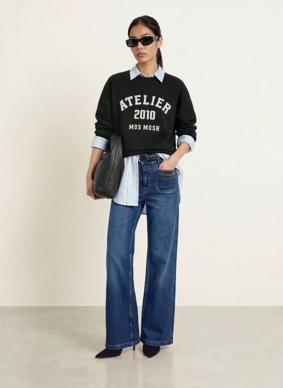 MOS MOSH Sweat-shirt oversize MMNIMA NOIR