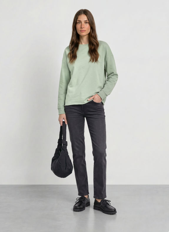 ELBSAND Sweatshirt RIANE LIGHT GREEN