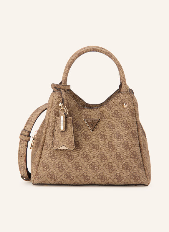GUESS Handtasche MERIDIAN BEIGE / HELLBRAUN