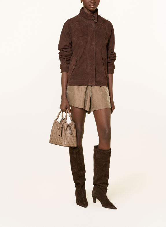 GUESS Håndtaske MERIDIAN BEIGE / LYSEBRUN
