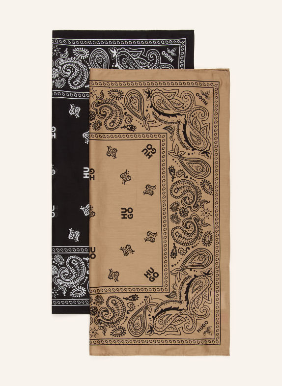 HUGO 2-pack wipes BLACK / BROWN / WHITE