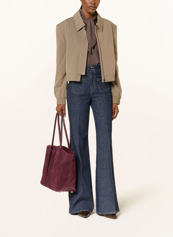 KAAI Shopper HORIZON DONKERROOD / ZILVER