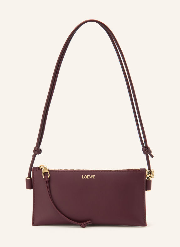 LOEWE Clutch GLIM DARK RED / GOLD