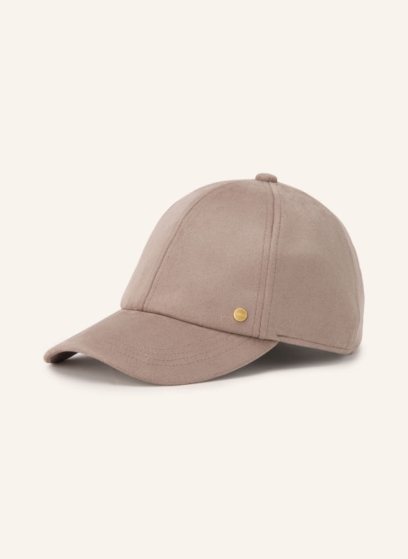 REISS Casquette NICKY aspect cuir TAUPE