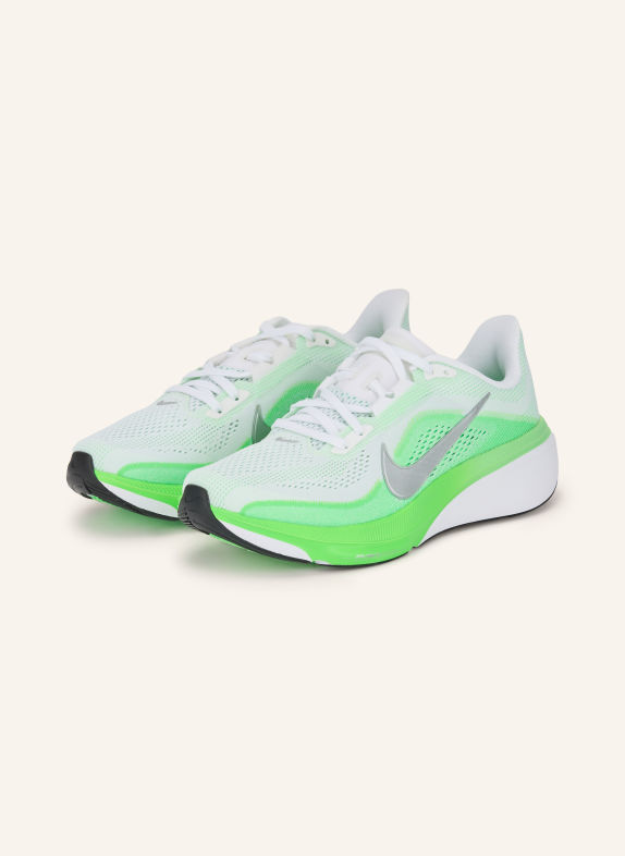 Nike Pantofi de alergare AIR ZOOM PEGASUS 42 ALB / ARGINT / VERDE NEON