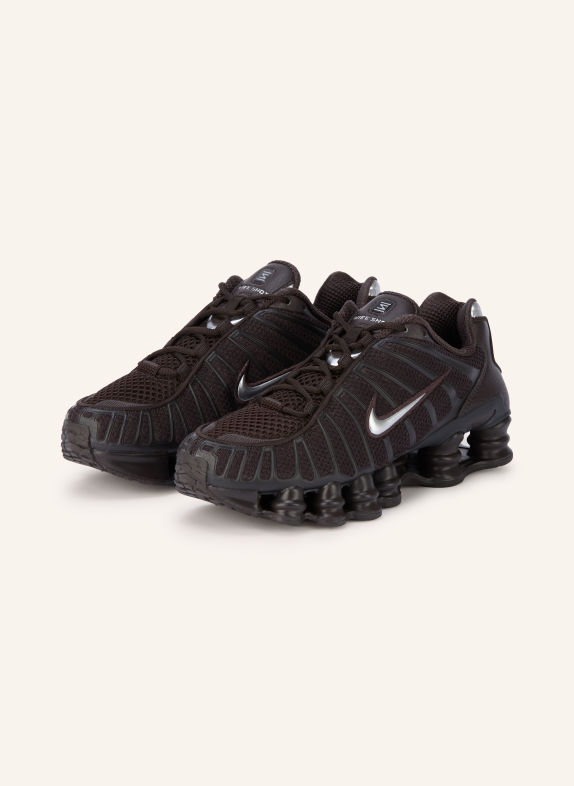 Nike Sneakersy SHOX TL CIEMNOBRĄZOWY / SREBRNY