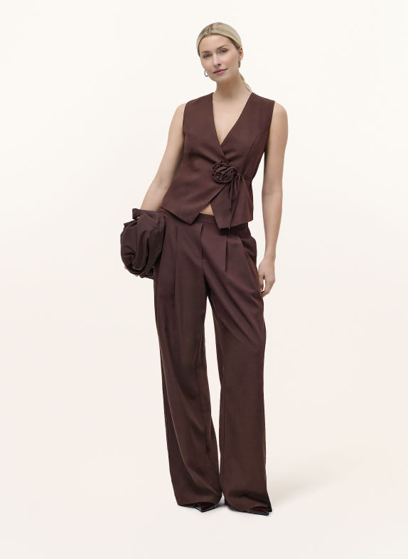 LeGer Studio Marlenehose JEMIE mit Leinen BRAUN