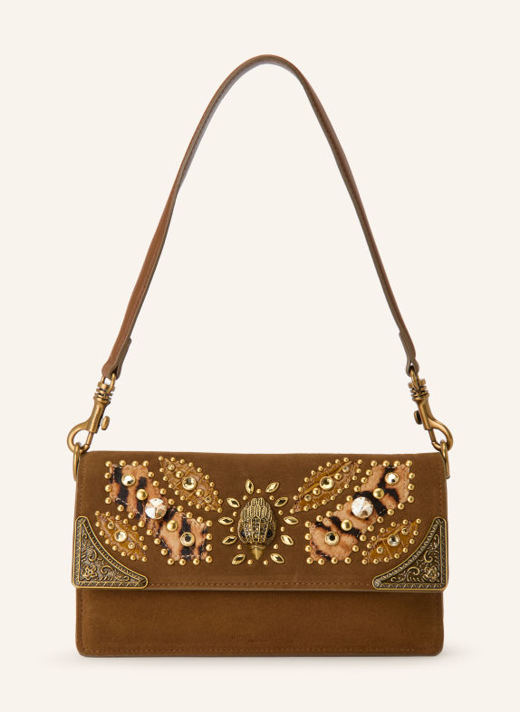 KURT GEIGER Schoudertas SLOANE met studs en sierstenen COGNAC / GOUD