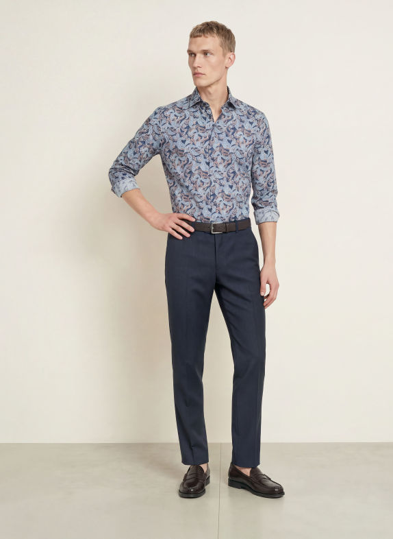 OLYMP Hemd Luxor modern fit BLAUGRAU / BRAUN / DUNKELBLAU