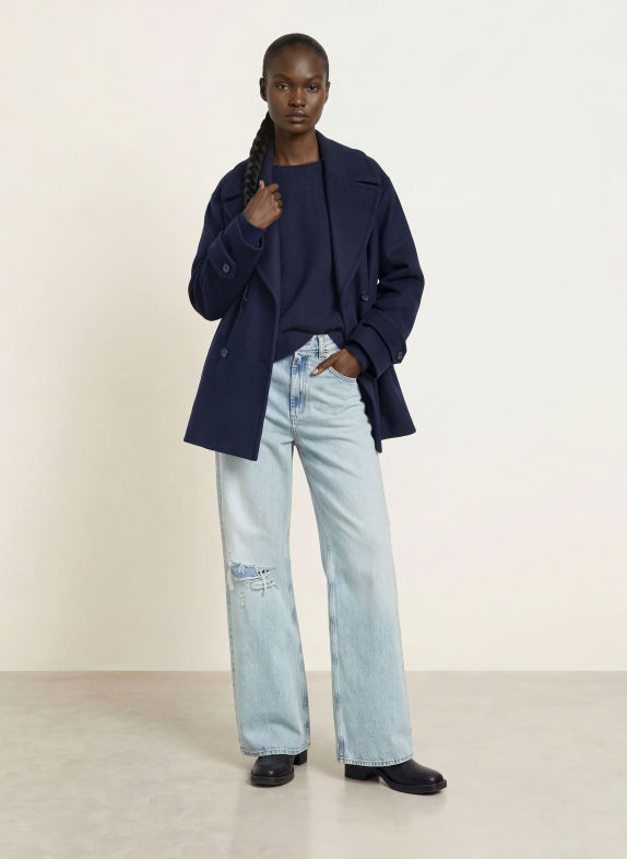 BOSS EMMA-jeans med brede ben 450 LIGHT/PASTEL BLUE
