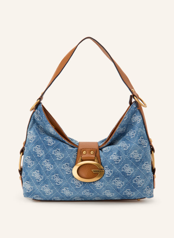 GUESS Schultertasche CAMDEN BLAU / COGNAC / HELLBLAU