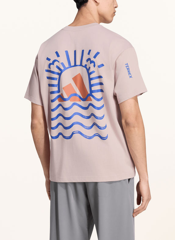 adidas TERREX T-shirt TERREX ELEMENTS GRAPHIC BLADORÓŻOWY / POMARAŃCZOWY / NIEBIESKI