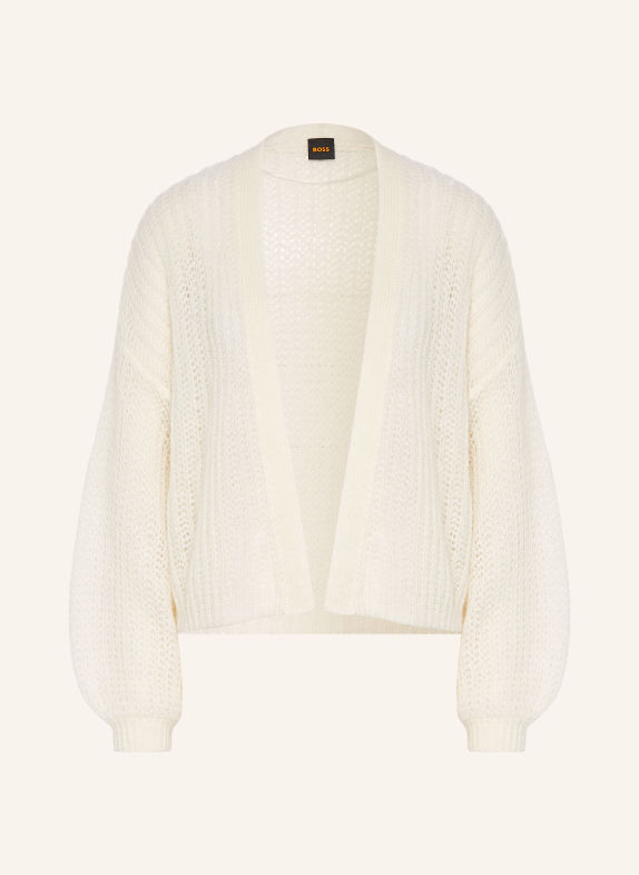 BOSS Strickjacke FURGOVIA mit Mohair WEISS