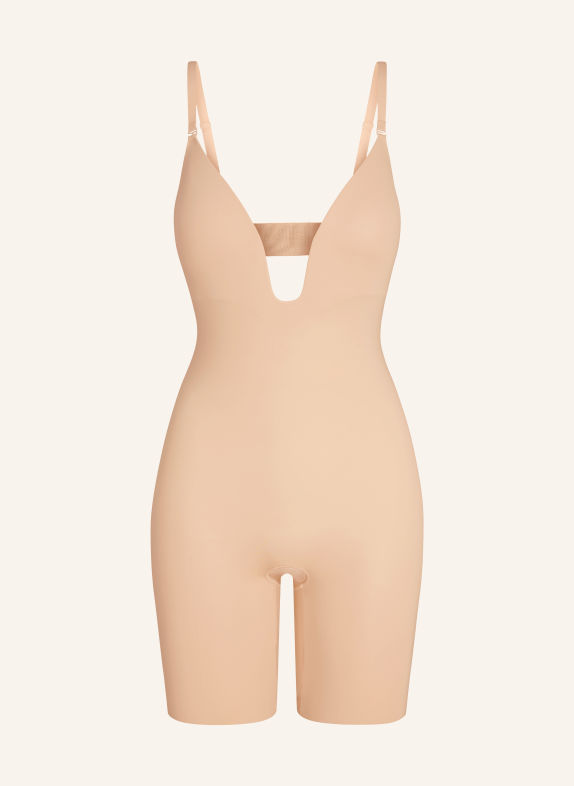 SPANX Body modelujące SPANXSHAPE™ SUIT YOUR FANCY PLUNGE LOW BACK MT BS BEŻOWY