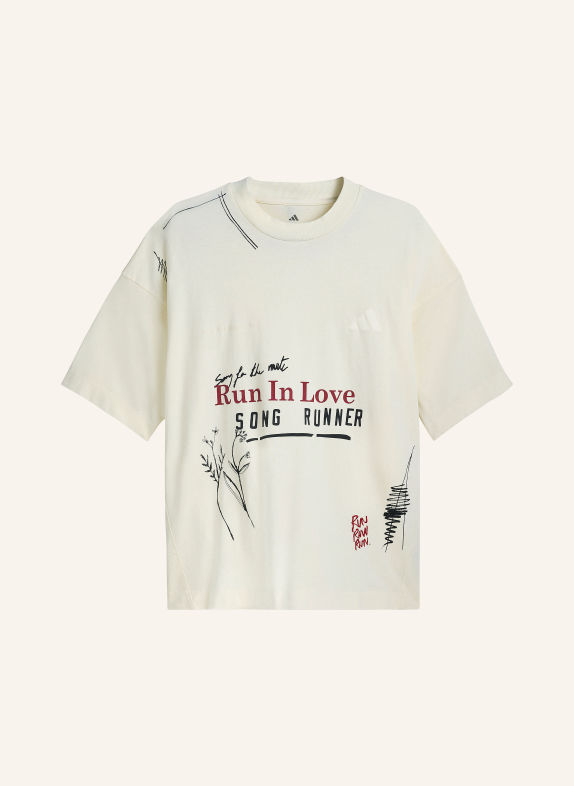 adidas T-shirt SONG FOR THE MUTE ECRU / DARK RED / BLACK