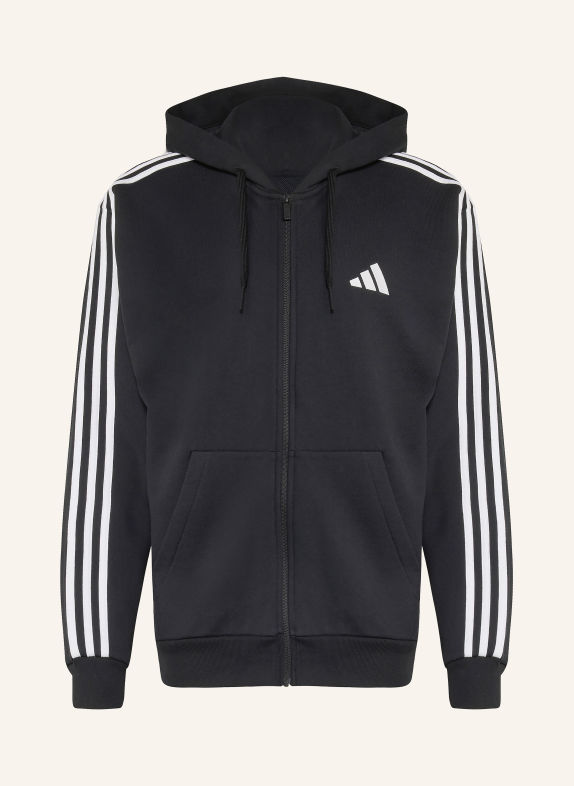 adidas Sweat zippé ESSENTIALS 3 bandes NOIR / BLANC